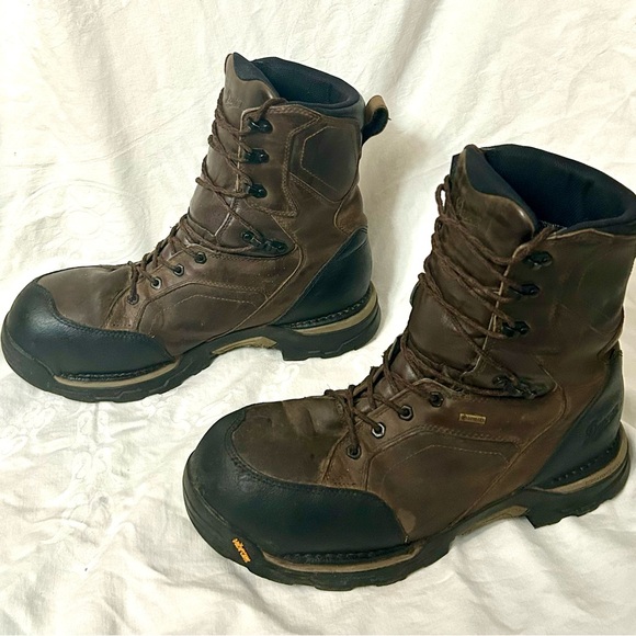 Danner Crucial 8" Brown NMT (Non-Metallic Toe), Model 15863  Men’s Size 14 - Picture 1 of 13